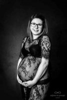 photo noir et blanc femme enceinte